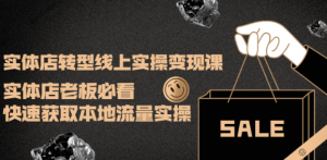 实体店转型线上变现课程：实体店老板必看，快速获取本地流量-欢迎访问本站